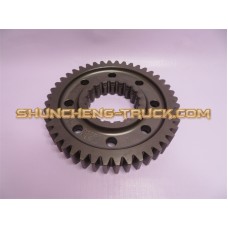 Шестерня КПП HW15710/19710 вторичного вала задней передачи Z=44 новая модель (оригинал)